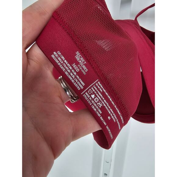 Secret Treasures Womens Sz 36DD Lightly Padded T Shirt Bra Dark Red NEW - Picture 4 of 4